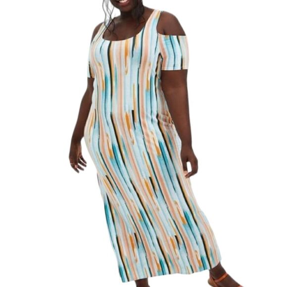 Maxi Super Soft Cold Shoulder Dress - Picture 1 of 9